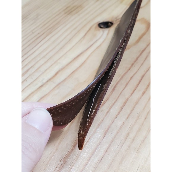 RUMPP Brown Leather Knife SHEATH RARE Vintage FLAWED NEEDS REPAIR 5" - Picture 6 of 8